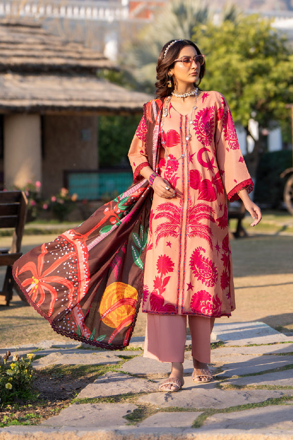 3PC Unstitched | Printed Lawn Suit