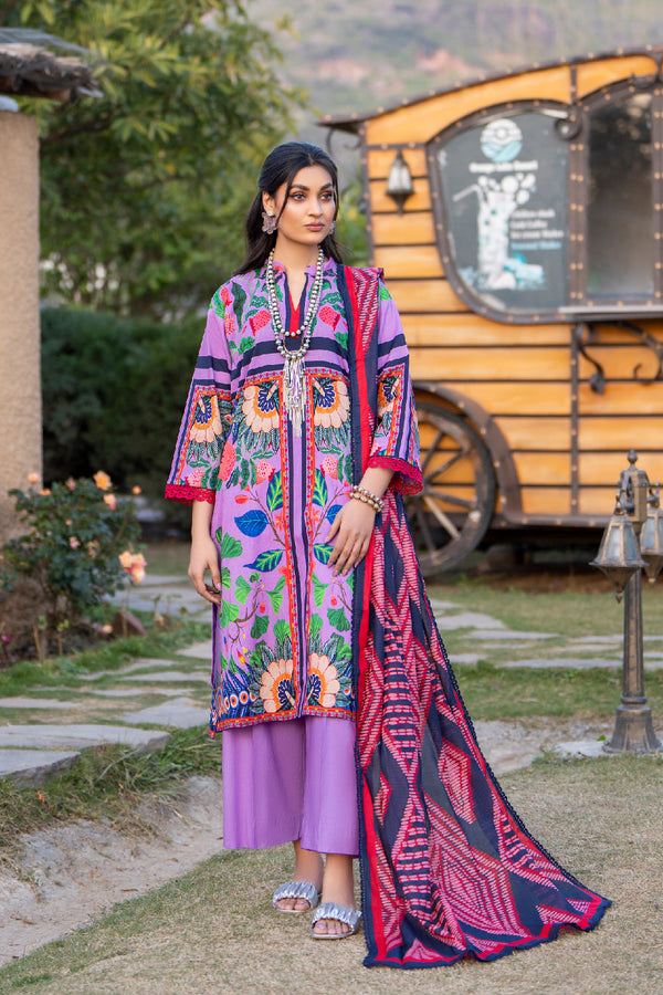 3PC Unstitched | Printed Lawn Suit